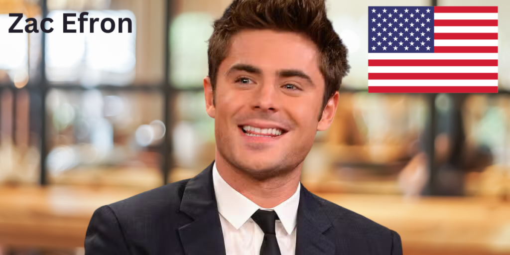 Zac Efron, the handsome actor known for his charming smile and captivating presence.