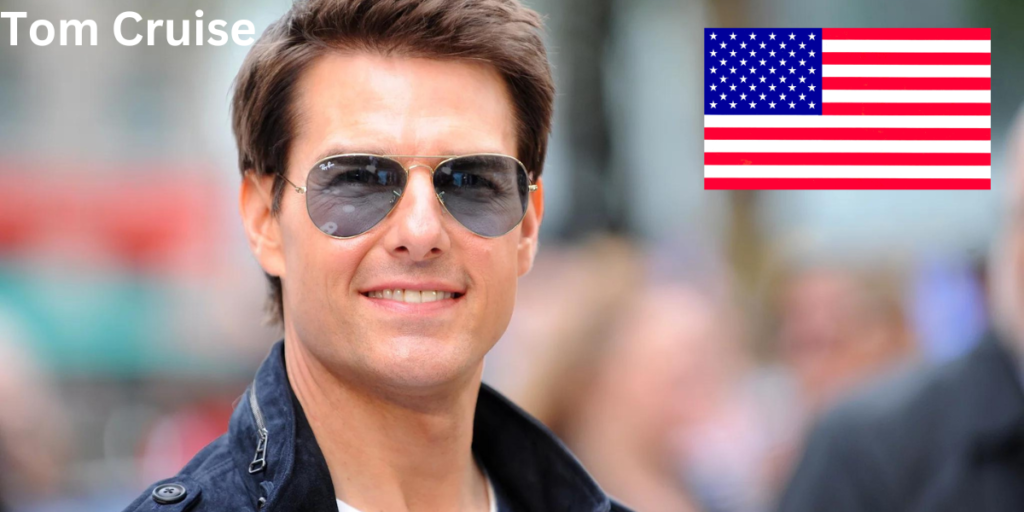 Tom Cruise, the handsome Hollywood actor with a charming smile.