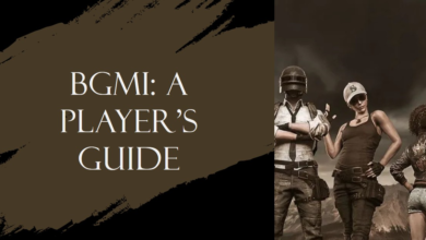 A digital cover for “BGMI: A Player’s Guide” featuring three characters with obscured faces standing side by side in combat attire against a stormy sky backdrop.